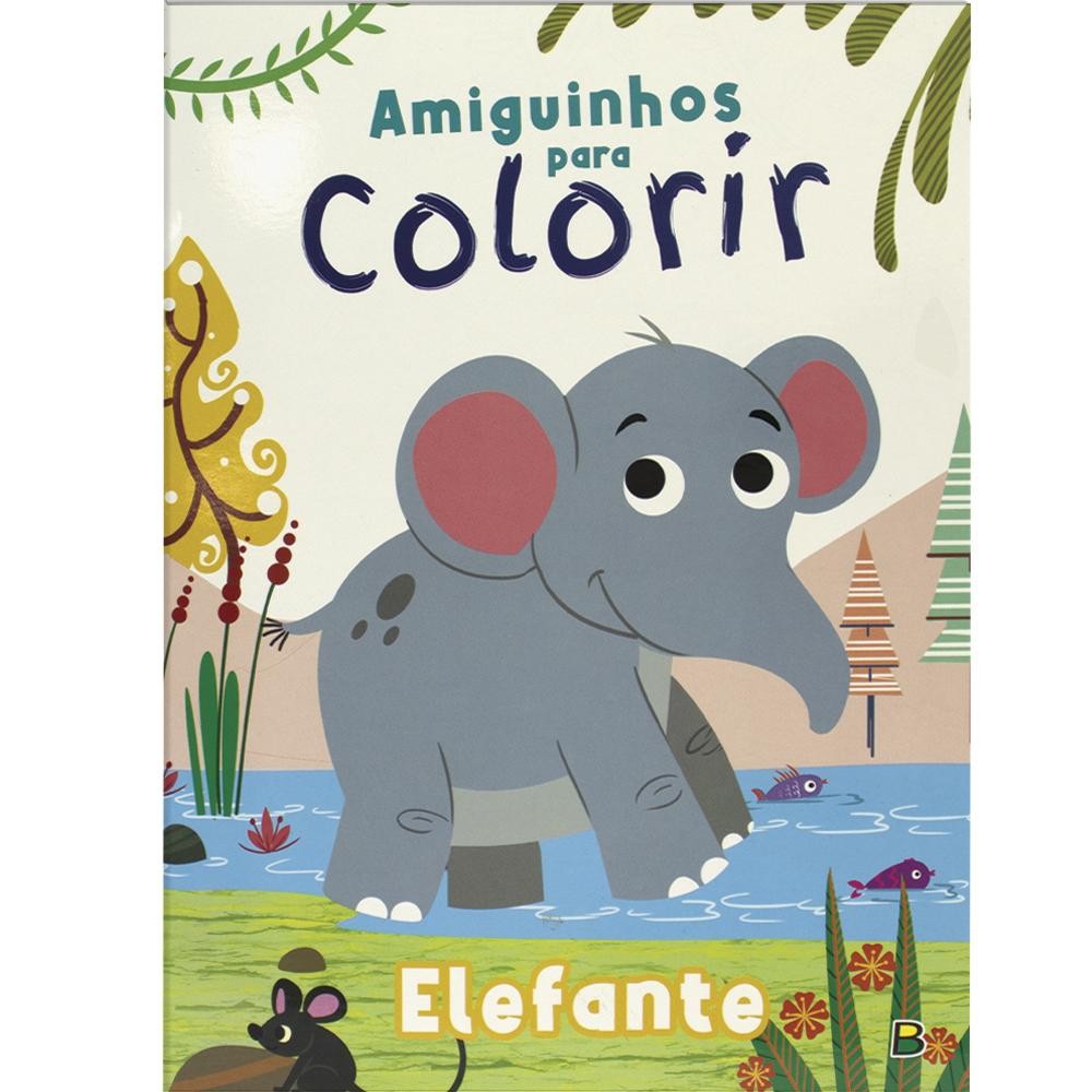 AMIGUINHOS PARA COLORIR - ELEFANTE