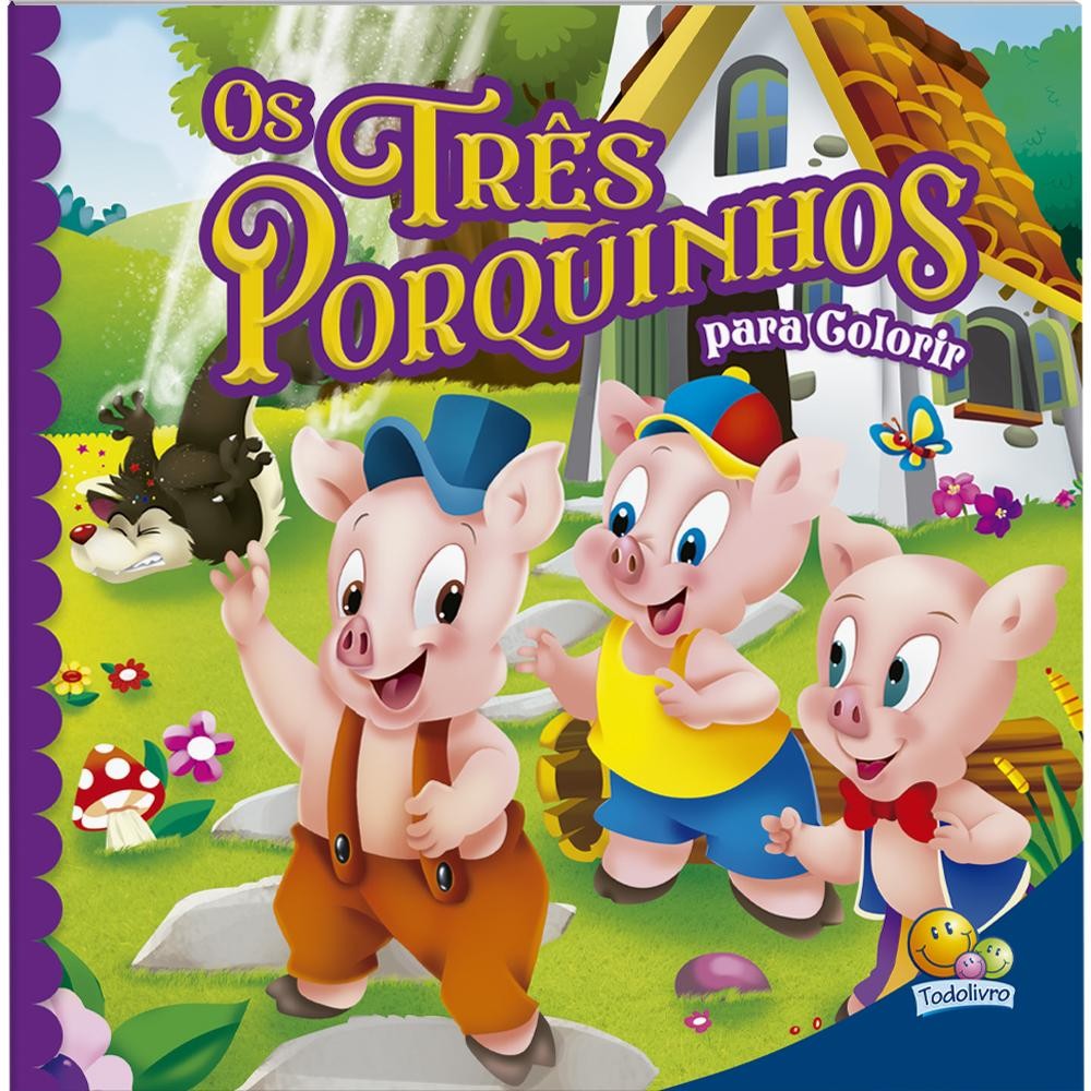 OS TRÊS PORQUINHOS - PARA COLORIR